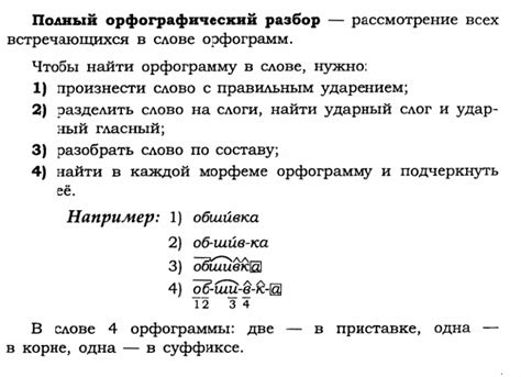 Орфографический разбор примеров: основные понятия и принципы