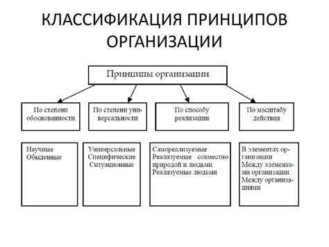 Основные критерии и принципы