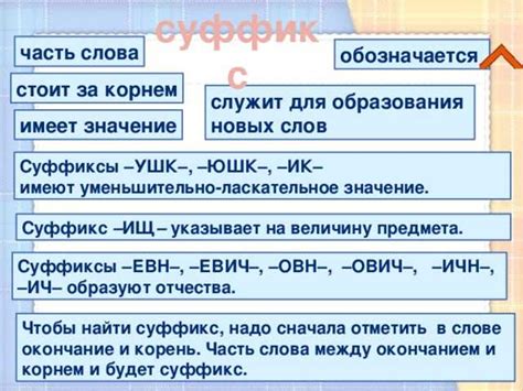 Основные преимущества использования суффикс правила