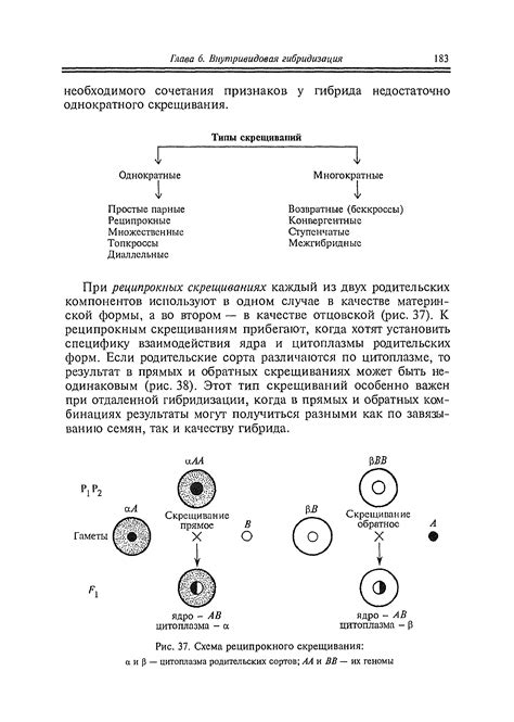 Основные принципы реципрокного скрещивания