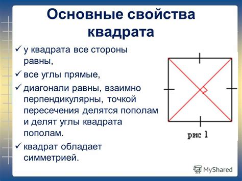 Основные свойства квадрата