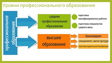 Основные уровни образования