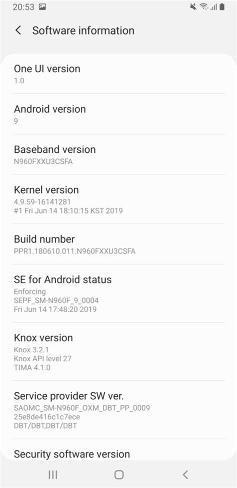 Особенности версии Android 9 PPR1