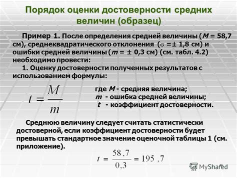 Оценка достоверности выводов