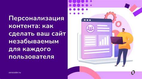 Персонализация контента для посетителей