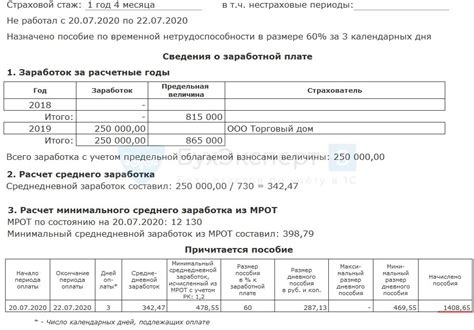 Подтверждение расчета по больничному листу: основные моменты