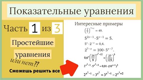 Показательные уравнения: как они работают и для чего нужны?