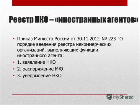 Понятие НКО иностранных агентов