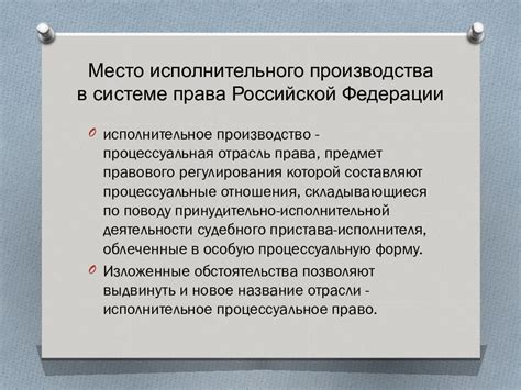 Понятие возбужденного исполнительного производства