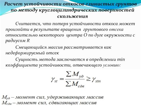 Понятие и сущность коэффициента откоса