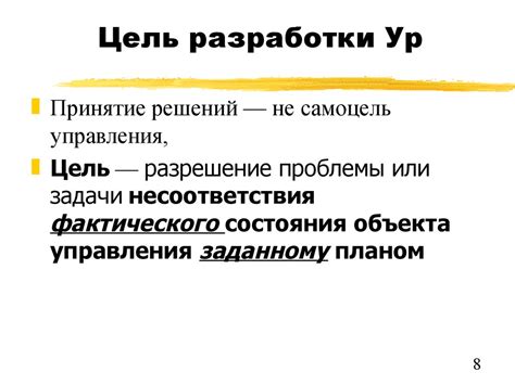 Понятие и цель разработки проблемы