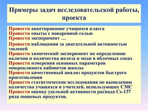 Понятие основной цели в проекте