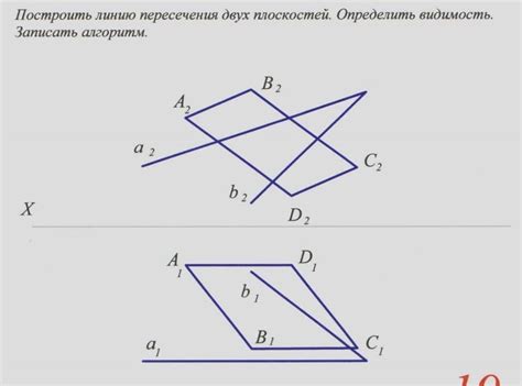 Понятие пересечения плоскостей