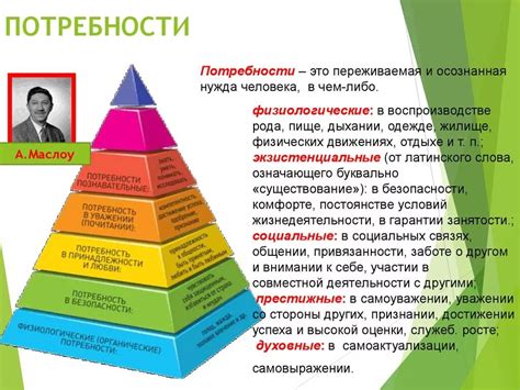 Понятие потребностей и их роль в жизни человека