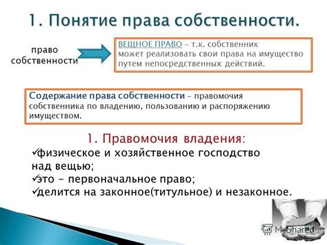 Понятие права хозяйственного ведения