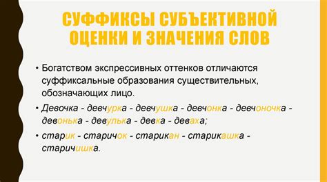 Понятие субъективной оценки