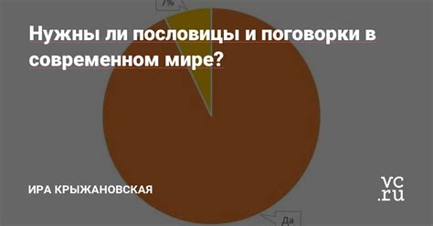 Популярны ли пословицы в современном обществе?