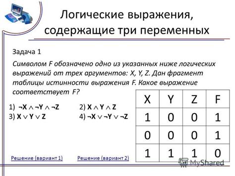 Построение логических аргументов