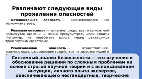 Потенциальная угроза и необходимость защиты: сохранение здоровья и благополучия