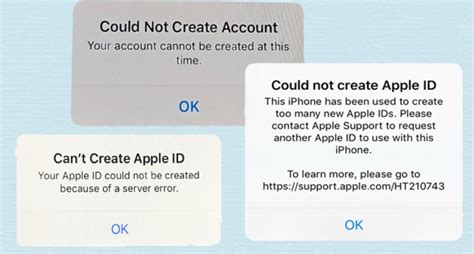 Почему не получается создать Apple ID?