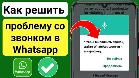 Почему не удалось совершить аудиозвонок в WhatsApp?