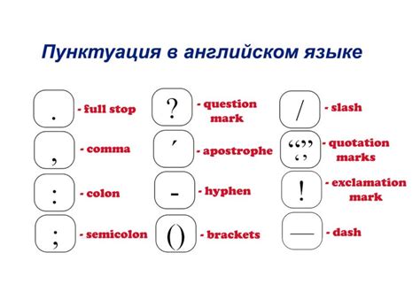 Правила оформления пунктуации в предложении