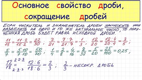 Правила сокращения чисел: