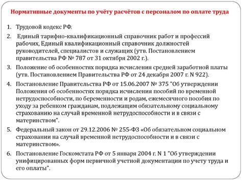 Правовые нормы, регулирующие выплату заработной платы