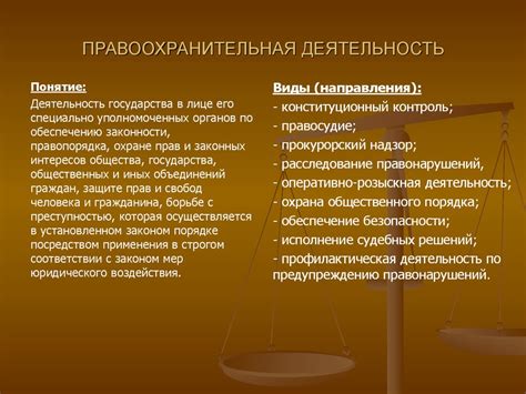 Правоохранительная деятельность: влияние на общество и ее суть