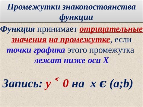 Практическое применение понятия промежутка знакопостоянства