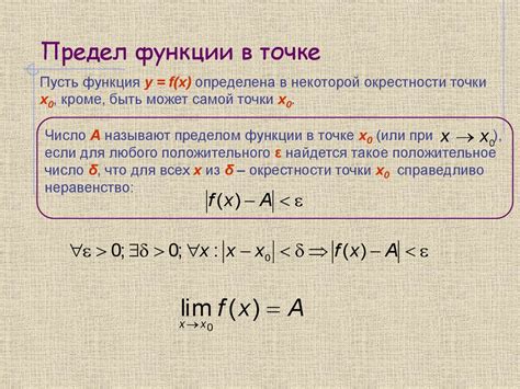 Предел функции: основы