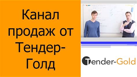 Преимущества Тендер Голд