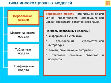 Преимущества вербальных моделей