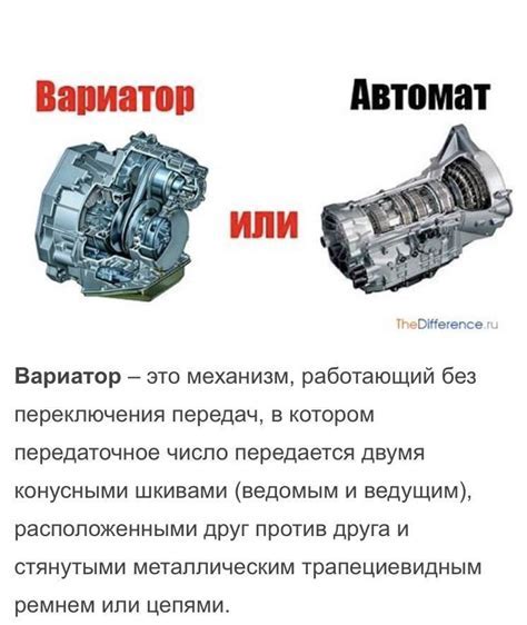 Преимущества использования вариаторной коробки передач