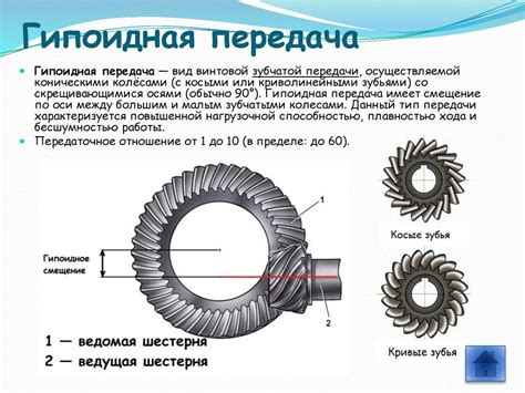 Преимущества использования гипоидной передачи: