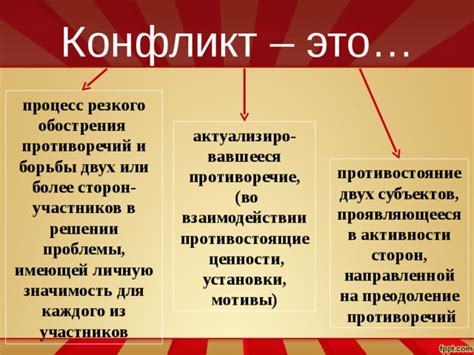 Преодоление противоречий и конфликтов