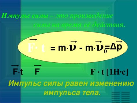 Применение импульса тела