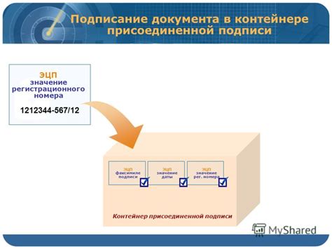 Применение присоединенной ЭЦП