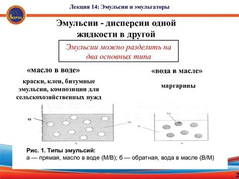 Применение прямой эмульсии