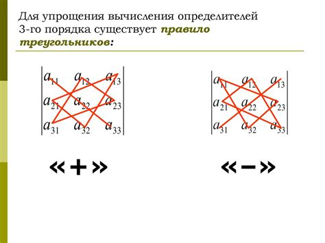 Применение третьего порядка матрицы