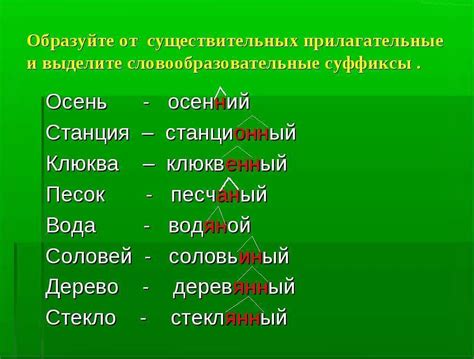 Примеры использования зависимых прилагательных