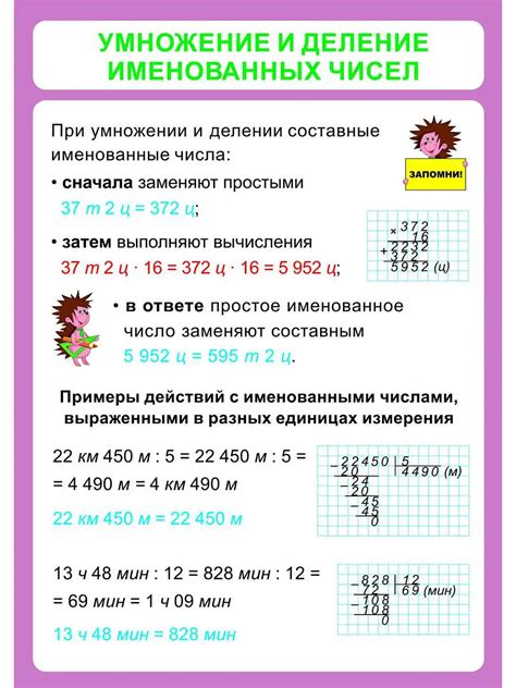 Примеры использования раздробления именованного числа