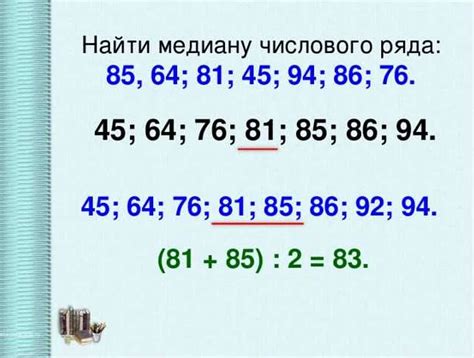 Примеры расчета размаха числового ряда