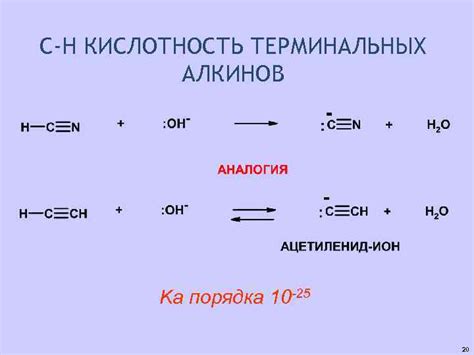 Примеры реакций терминальных алкинов с гидридами