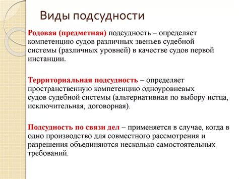 Примеры родовой подсудности в судебной практике