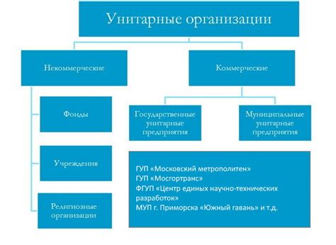 Примеры унитарных НКО