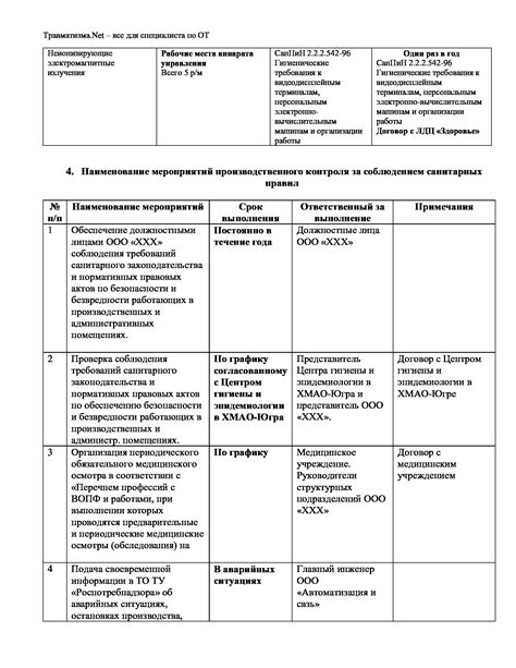 Пример общего контроля в производстве