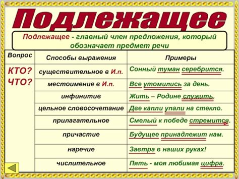 Пример 1: Состав подлежащего в предложении