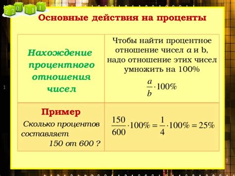 Пример 3: Отношение процентов в статистике