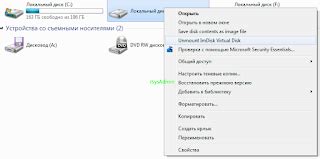 Примонтировать диск в ОС Windows